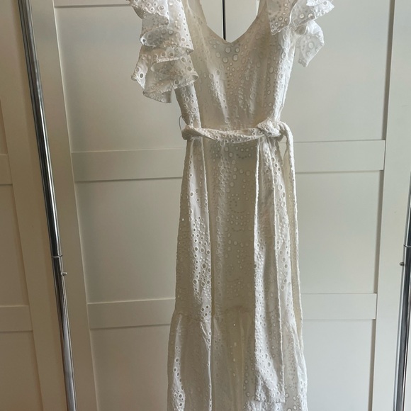 Zara Midi Dress with Cutwork Embroidery in x-small - Picture 7 of 7